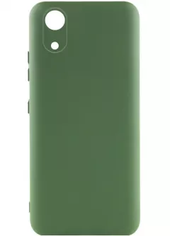 Чехол Silicone Cover Lakshmi Full Camera (A) для Samsung Galaxy A03 Core, Зеленый / Dark green