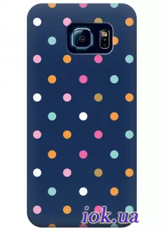 Чехол для Galaxy S6 - Цветной горошок