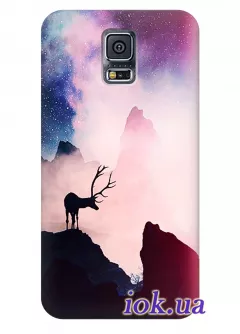 Чехол для Galaxy S5 Plus - Ночь в горах