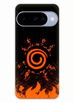 Google Pixel 10 чехол из силикона - Спираль Наруто