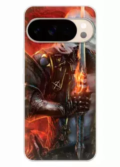 Чехол для Google Pixel 10 Pro - Кастлвания Castlevania Алукард с огненным мечем