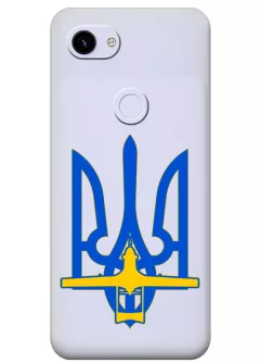 Чехол для Pixel 3 с актуальным дизайном - Байрактар + Герб Украины