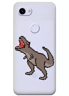 Чехол для Google Pixel 3A с принтом - Пиксельный динозавр