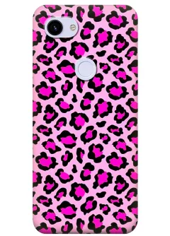 Модный силиконовый чехол на Pixel 3A с принтом - Розовый леопард