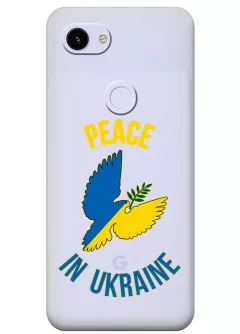 Чехол для Pixel 3A Peace in Ukraine из прозрачного силикона