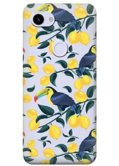 Радостный чехол для Google Pixel 3A XL с принтом - Туканы и лимоны