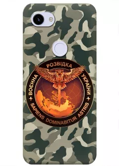 Камуфляжный чехол для Pixel 3A XL с лого "Военная разведка Украины"