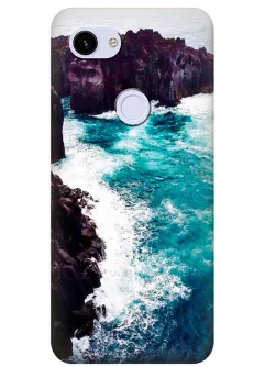 Google Pixel 3A XL силиконовый чехол с картинкой - Сила моря