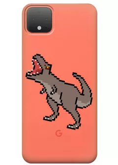 Чехол для Google Pixel 4 с принтом - Пиксельный динозавр