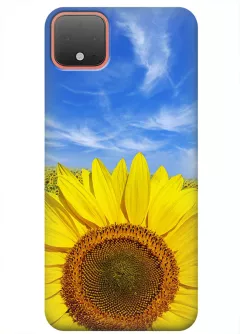 Красочный чехол на Google Pixel 4 с цветком солнца - Подсолнух