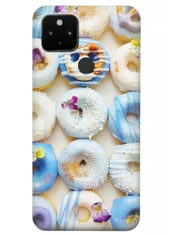 Google Pixel 4A 5G силиконовый чехол с картинкой - Пончики