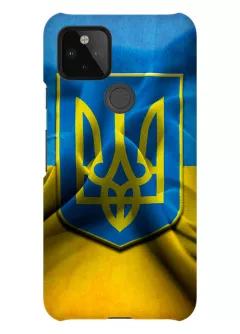 Google Pixel 4A 5G противоударный пластиковый чехол с печатью флага и герба Украины