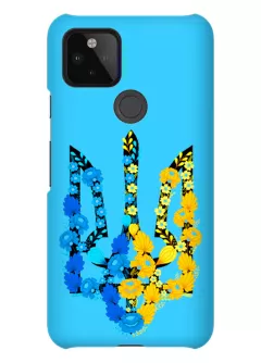 Противоударный пластиковый чехол для Pixel 4A 5G - Герб Украины в цветах
