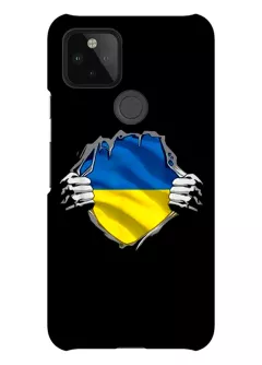 Противоударный пластиковый чехол на Google Pixel 4A 5G для сильного духом народа Украины