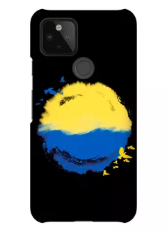 Противоударный пластиковый чехол для Pixel 4A 5G с теплой картинкой - Любовь к Украине