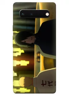 Google Pixel 6A чехол с аниме силиконовый - Боруто Инь и ян