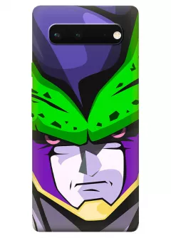 Чехол для Google Pixel 6A - Жемчуг дракона Драгонболл Dragon Ball лицо Селла крупным планом
