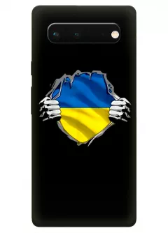 Чехол на Google Pixel 6A для сильного духом народа Украины