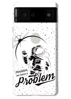 Пиксель 6 противоударный пластиковый чехол с принтом - Космонавт с проблемой