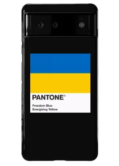 Противоударный пластиковый чехол для Pixel 6 с пантоном Украины - Pantone Ukraine