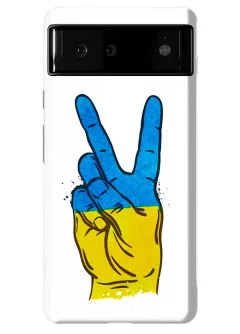 противоударный пластиковый чехол на Pixel 6 - Мир Украине / Ukraine Peace