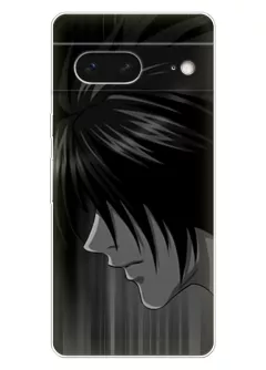 Бампер для Pixel 7 - Тетрадь смерти Death Note Эл Лоулайт крупным планом 