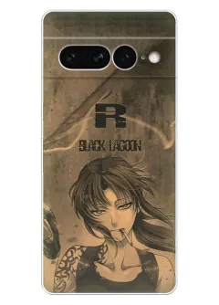 Pixel 7 Pro чехол - Пираты Черной лагуны Black Lagoon Logo Реви крупным планом 