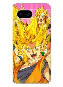 Чехол для Google Pixel 8A - Жемчуг дракона Драгонболл Dragon Ball победный клик Сон Гоку