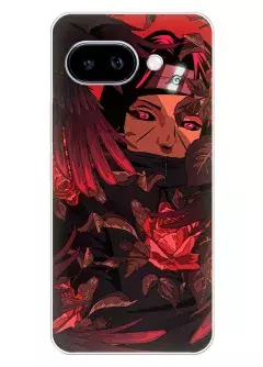Чехол для Google Pixel 9A - Наруто и Боруто Naruto and Boruto Итачи Учиха в гуще роз и растений
