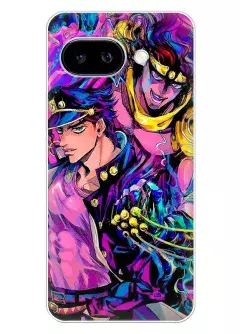 Google Pixel 9A чехол - Невероятные приключения ДжоДжо JoJo’s Bizarre Adventure Джотаро Куджо и стенд Дио Брандо Star Platinum