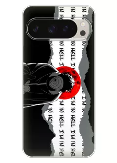 Pixel 9 Pro чехол - I’m in Hell Обито Учиха на фоне красного солнца, Наруто и Боруто