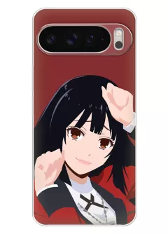 Google Pixel 9 Pro XL чехол - Безумный азарт Маньяк азартных игр Какэгуруи Kakegurui Compulsive Gambler обаятельная Юмэко Джабами вектор-арт