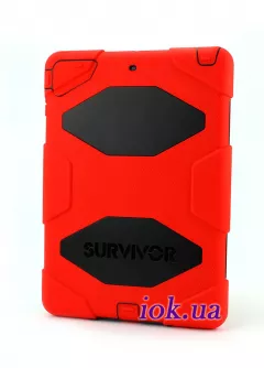 Резиновый чехол от ударов Griffin Survivor для iPad Air, красный