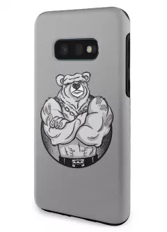 Samsung Galaxy S10e гибридный противоударный чехол LoooK с картинкой - Крутой медведь