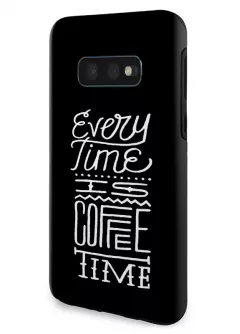 Samsung Galaxy S10e гибридный противоударный чехол LoooK с картинкой - Coffee time
