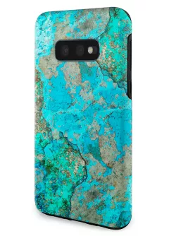 Samsung Galaxy S10e гибридный противоударный чехол LoooK с картинкой - Бирюзовый камень