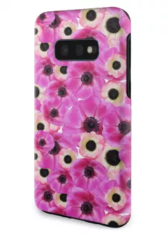 Samsung Galaxy S10e гибридный противоударный чехол LoooK с картинкой - Розовые цветочки