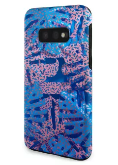 Samsung S10e гибридный противоударный чехол LoooK с картинкой - Голубые листья