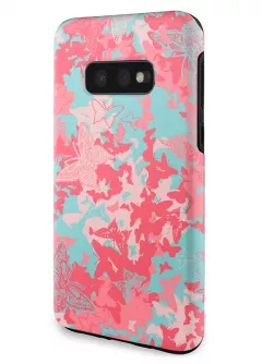 Samsung Galaxy S10e гибридный противоударный чехол LoooK с картинкой - Розовые бабочки