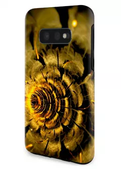 Samsung Galaxy S10e гибридный противоударный чехол LoooK с картинкой - Золотой цветок