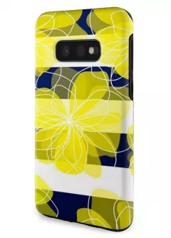 Samsung Galaxy S10e гибридный противоударный чехол LoooK с картинкой - Желтые цветы
