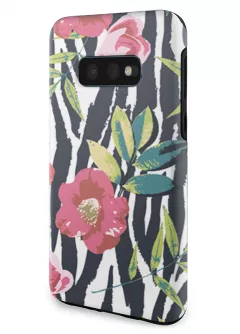 Samsung Galaxy S10e гибридный противоударный чехол LoooK с картинкой - Пастельные цветы
