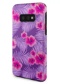 Samsung Galaxy S10e гибридный противоударный чехол LoooK с картинкой - Тропические цветочки