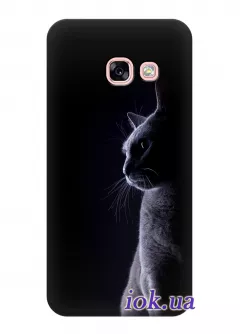 Чехол для Galaxy A7 2017 - Серый кот