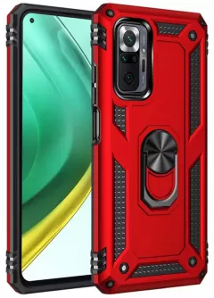 Ударопрочный чехол Serge Ring for Magnet для Xiaomi Redmi Note 10 Pro / 10 Pro Max, Красный