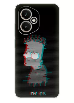 Бампер для Huawei Honor 400 - Симпсоны Барт Симпсон в глитч-эффекте