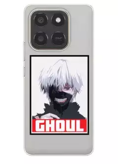 Бампер для Huawei Honor 400 Smart Tokyo Ghoul Logo Кен Канеки из прозрачного силикона