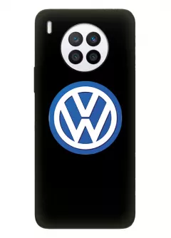 Бампер для Хуавей Нова 8и из силикона - Volkswagen Фольксваген классический логотип крупным планом