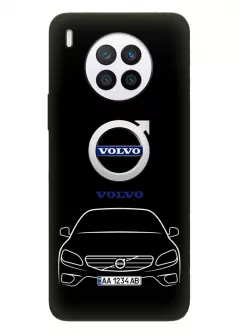Наладка для Хуавей Нова 8и из силикона - Volvo Вольво логотип и автомобиль машина S40 S60 S70 S80 S90 C30 C70 V40 V50 V60 V70 XC70 вектор-арт купе седан с номерным знаком