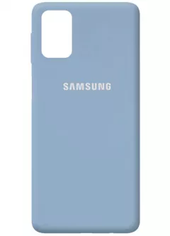 Чехол Silicone Cover Full Protective (AA) для Samsung Galaxy M51, Голубой / Lilac Blue